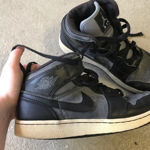 Gray Air Jordan 1 Mid, Size 7.5